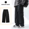 Quần kaki túi hộp nam nữ ống rộng, quần Cargo Pant kaki màu trơn basic phong cách thời trang K04 - Ảnh 2