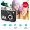 Camera kỹ thuật số V2 Xoay được 48MP Chụp siêu mỏng Màn hình LCD 2,7 Inch nhỏ gọn Chụp Zoom 8x - Ảnh 2