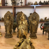 Tượng gà trống mái và đàn con bằng đồng, tượng gia đình gà hạnh phúc bằng đồng - Ảnh 2