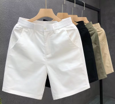 Quần short nam KAKI GIÓ cạp chun pha cúc trẻ trung