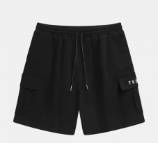 Quần Short in logo Teelab Unisex 2 Túi Hộp, Quần đùi from rộng nam nữ mặc thoáng mát thấm hút mồ hôi