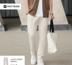 Quần Dài Nam Kaki Suông Cạp Chun PATTERN PQ039