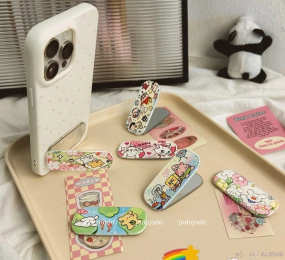 COD Phim Hoạt Hình Trang Điểm Gương Giá Đỡ Cho Điện Thoại Di Động Gấp Vô Hình Điện Thoại Cầm Đa Năng Gấp Gương Cho Bé Gái