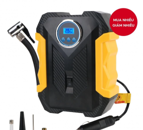 Máy bơm hơi lốp 12V Máy bơm không khí Máy bơm không khí Màn hình LCD kỹ thuật số Di động Bật lửa xì gà Cắm có đèn LED