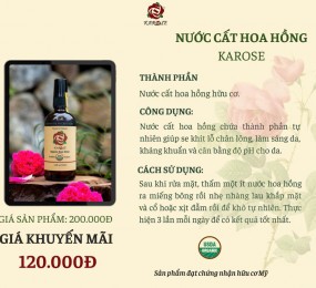 Nước cất hoa hồng Karose