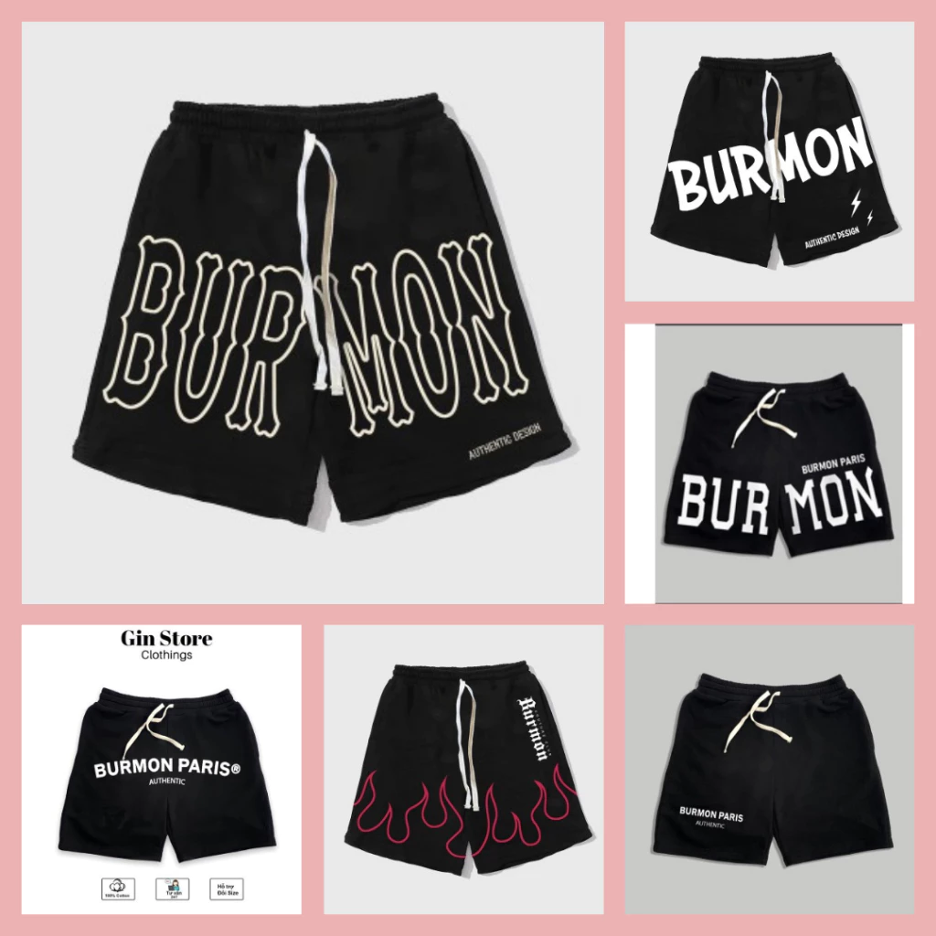 Quần short unisex nam nữ burmon chất da cá cotton cao cấp mặc thoáng mát, quần đùi nam nữ aothun.teenshop - Ảnh 2
