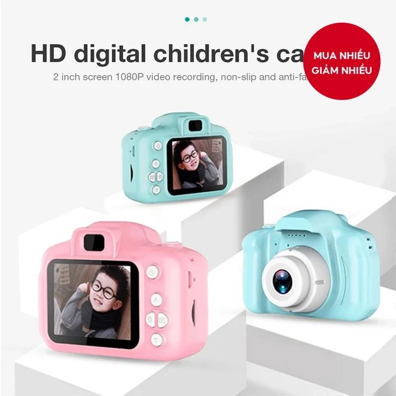 Camera X2 HD Trẻ Em Học Sinh Mini Di Động Máy Ảnh Kỹ Thuật Số Lễ Hội Quà Tặng Ghi Video - Ảnh 2
