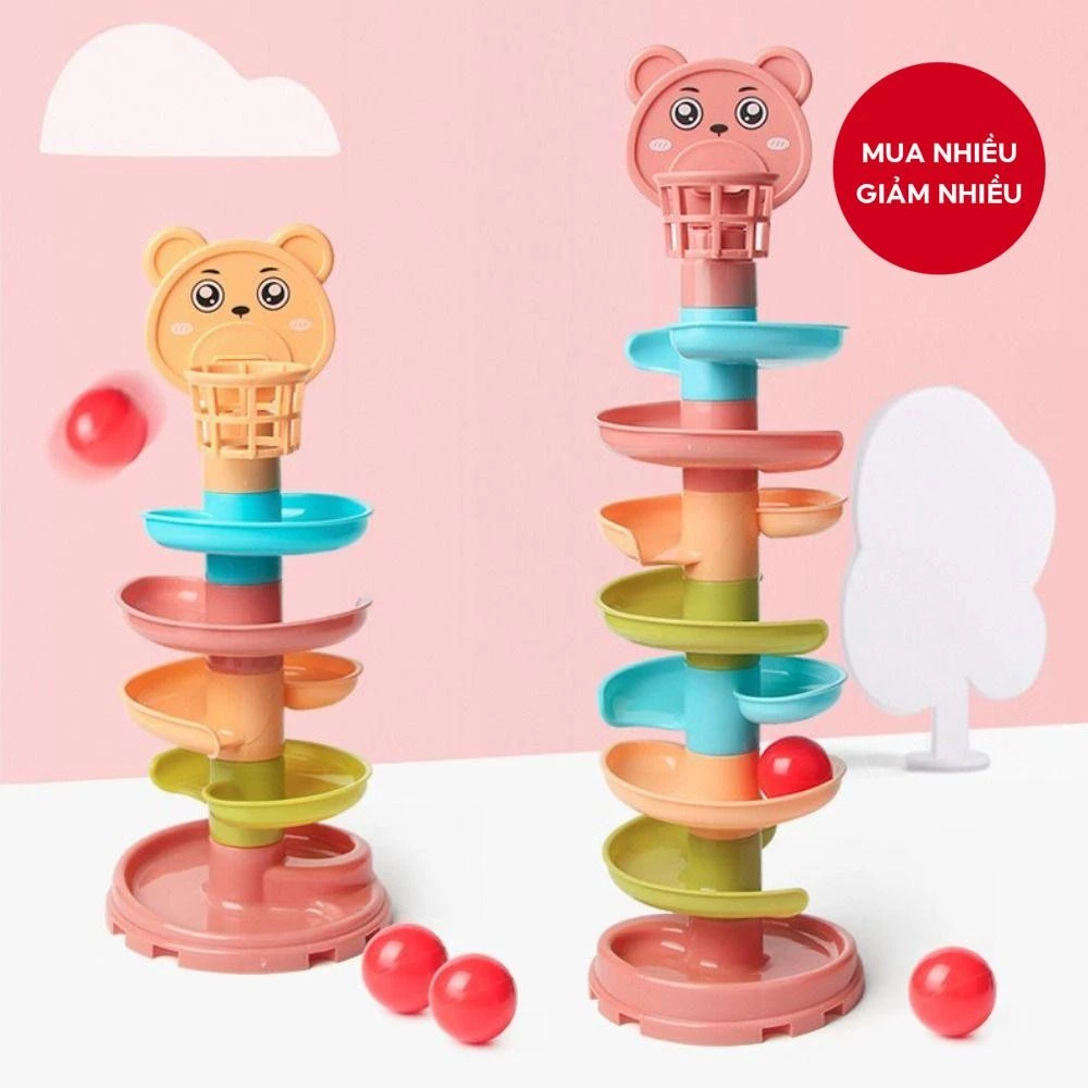 Đồ chơi bóng theo dõi xoay cho trẻ mới biết đi - Bộ xây dựng STEM giáo dục với bi lăn Giáng sinh - Ảnh 2