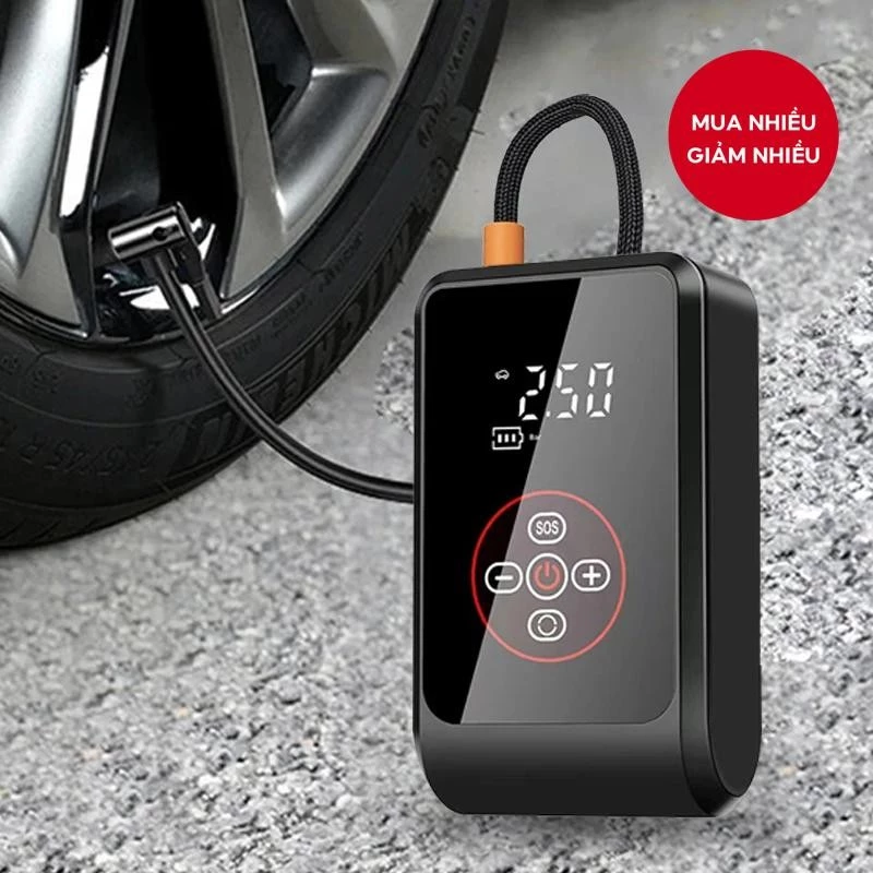 Máy nén khí ô tô Mini Máy bơm hơi lốp không dây / có dây có thể sạc lại cho xe máy Xe đạp Thuyền bóng lốp ô tô - Ảnh 2